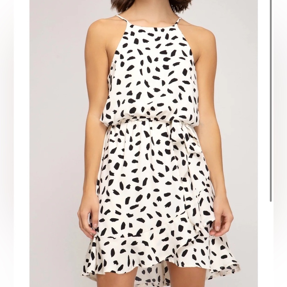 She + Sky NWT Black and White Patterned Dress - Picture 6 of 6